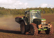 Tractor in field