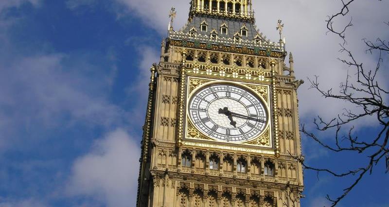 A photo of big ben at the Houses of Parliament.