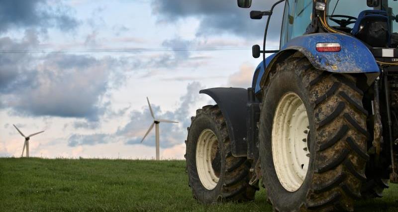 Tractor and wind turbines_12342