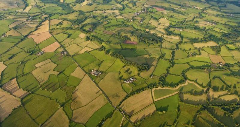 Aerial view of countryside_18811