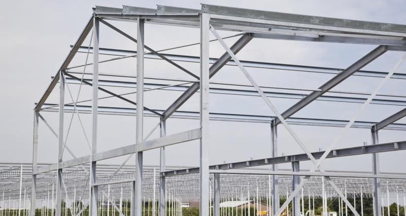 An image of a greenhouse in construction