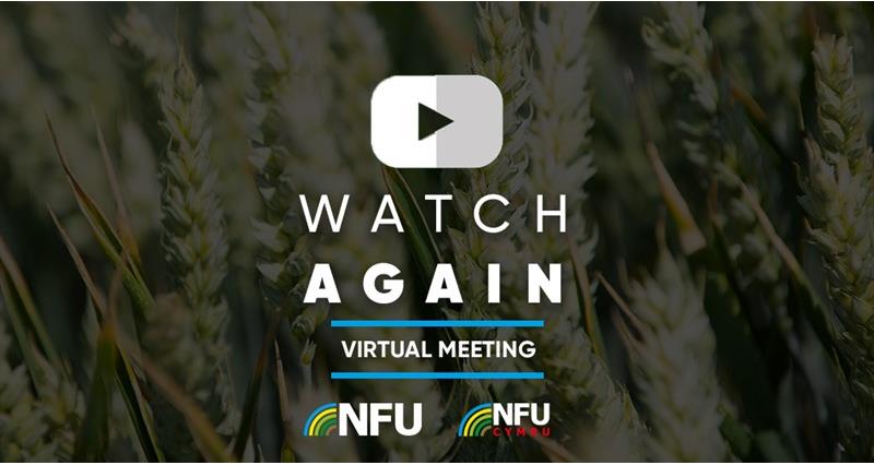 Branded promotional image for NFU virtual event for crops growers
