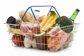 Shopping basket full of food_37794