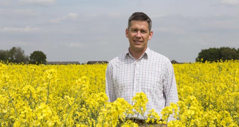 An image of James Cox standing in a field