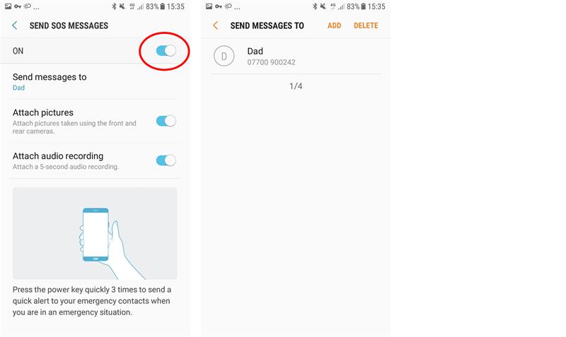 Android Emergency SOS screenshot  - step 2_60960