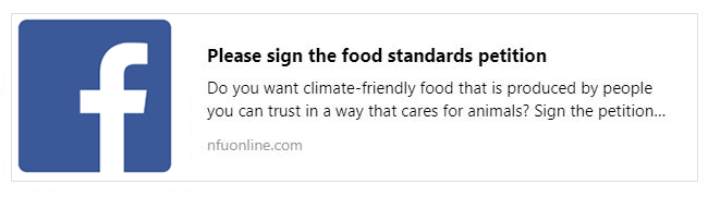Food standards petition share link for facebook