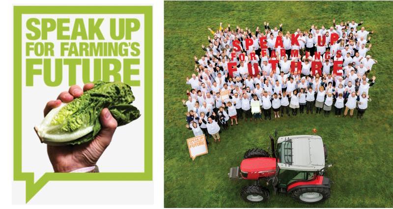 Speak up for farming logo and flag_53231