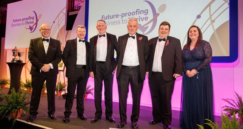 Richard Griffiths, Jerry Glover, David Gibson, James Hook, James Mottershead, Aimee Mahony on stage at EPIC