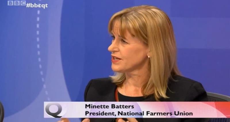 NFU President Minette Batters on the BBC's Question Time programme, February 2020_72093