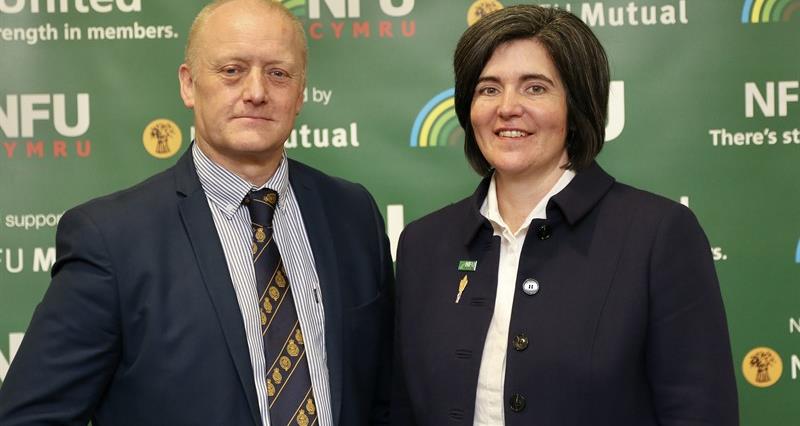Abi Reader and Paul Williams, the new officeholder team for NFU Cymru
