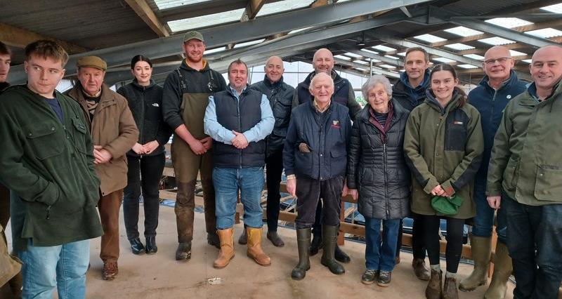 NFU Cymru Montgomeryshire members pictured with Steve Witherden MP at Llysun Farm in Llanerfyl