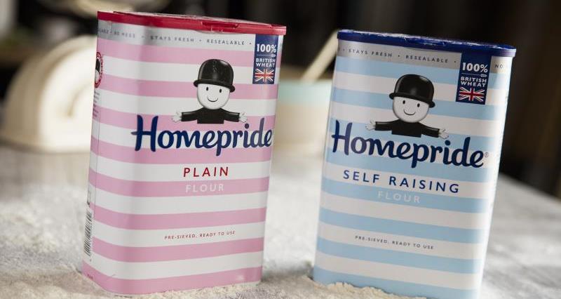 homepride flour blue and pink packs British flag_37424
