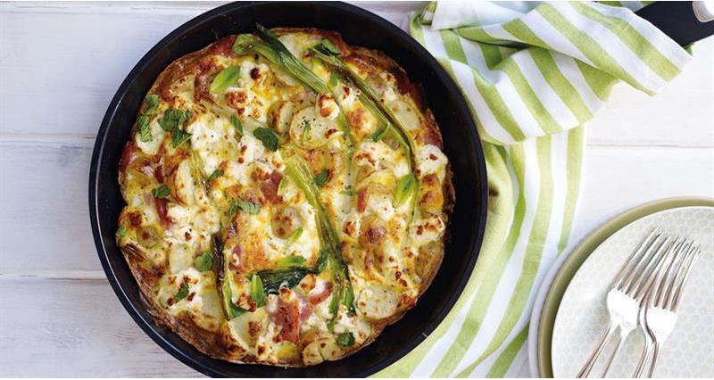 Spring Onion And Feta Frittata