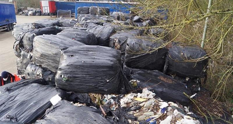 Baled waste