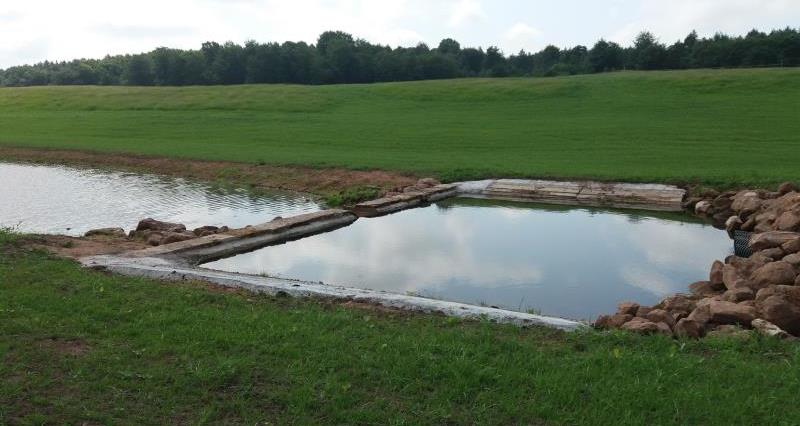 Silt trap ponds