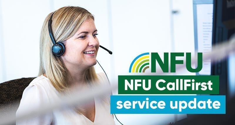 An NFU CallFirst adviser on the phone in an office