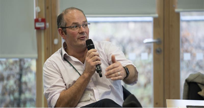 An image of NFU Deputy President Tom Bradshaw speaking at the workshop