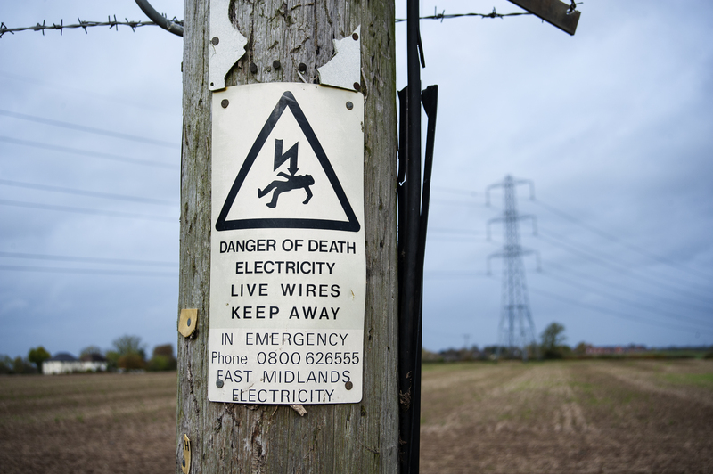 Danger - Live Wire Overhead – Western Safety Sign