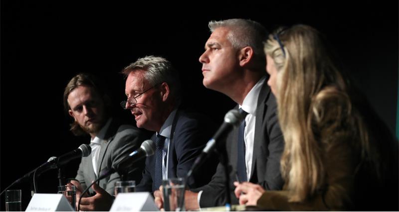 Patrick English, David Exwood, Steve Barclay and Alice Thomson speaking at the NFU Conservative party fringe event