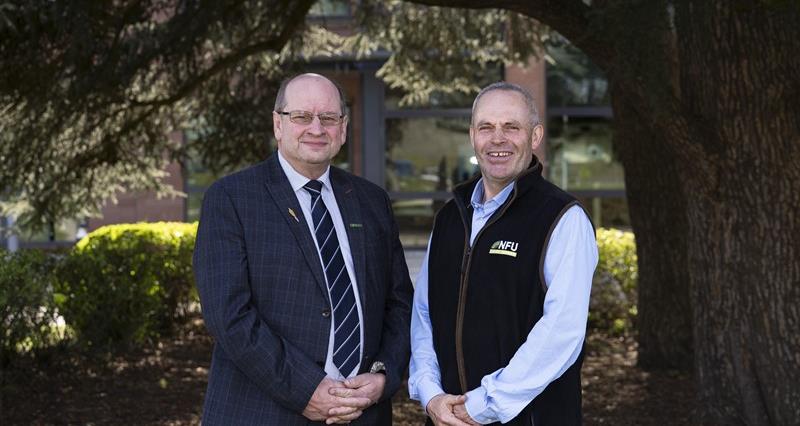NFU Dairy Board Chair Ian Harvey and Vice-chair Rob Davies