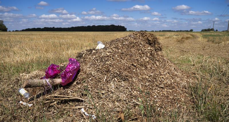 Garden waste that was illegally left on a member's farm.