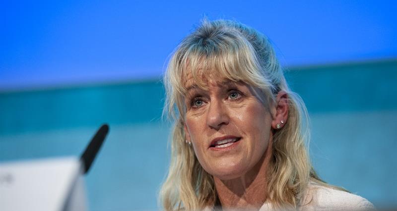 An image of NFU President Minette Batters speaking to an audience