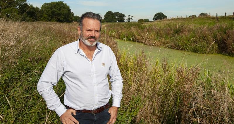 NFU Environment Forum chair Richard Bramley pictured on his farm