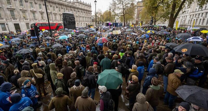 Farmers protesting in London