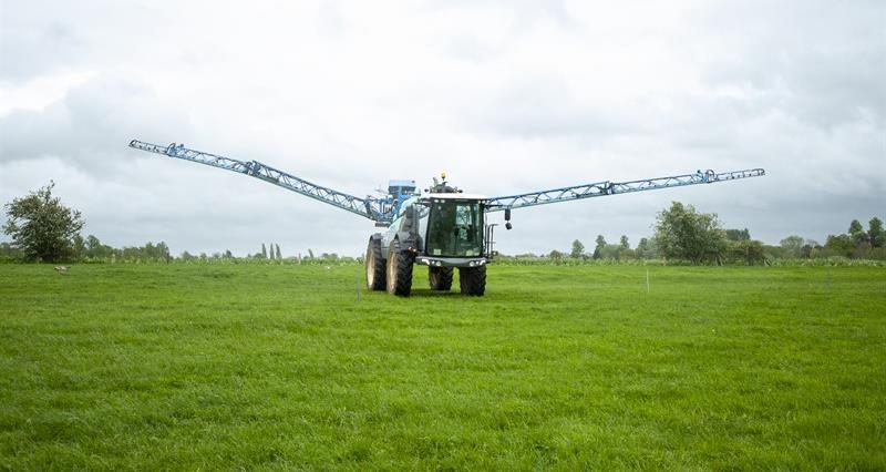 A sprayer in a field