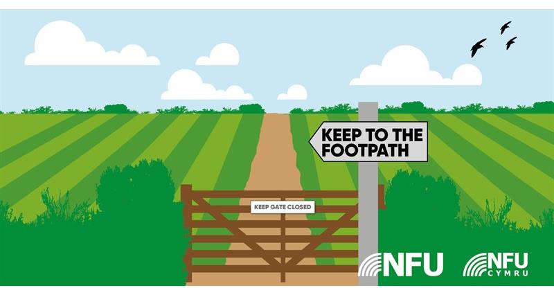 Countryside Code keep to the footpath NFU Twitter infographic