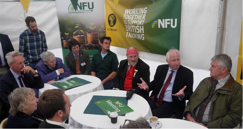 Daniel Zeichner MP talks to members at the Bucks County Show