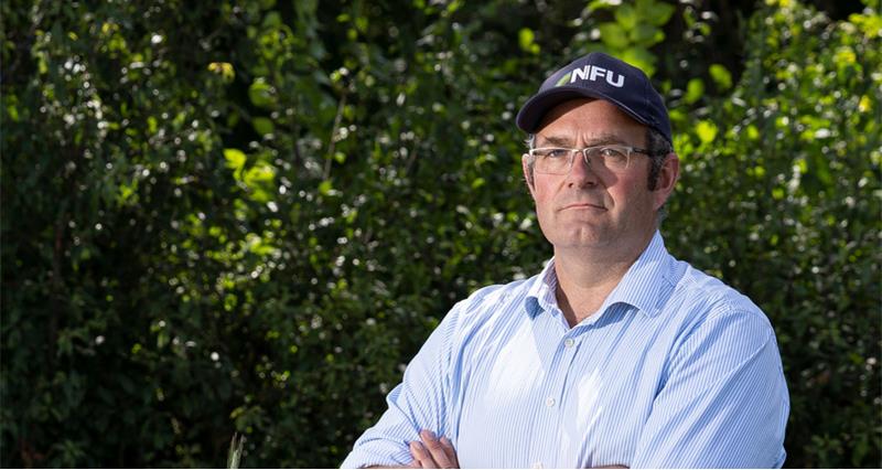NFU Deputy President Tom Bradshaw with his arms crossed