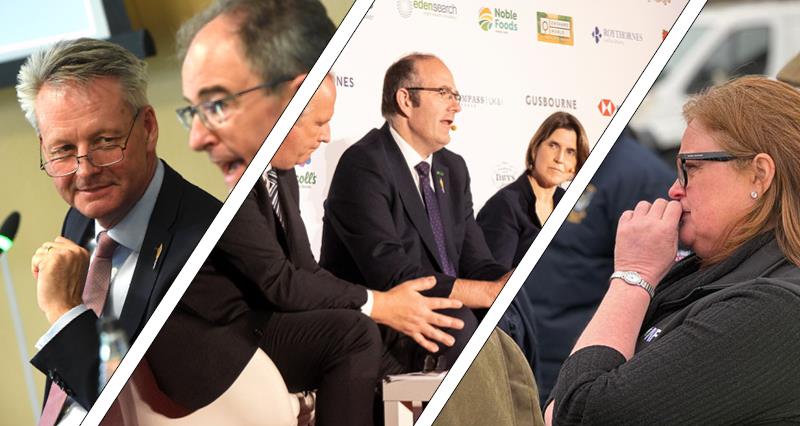 David Exwood, Tom Bradshaw and Rachel Hallos at conferences and on farm