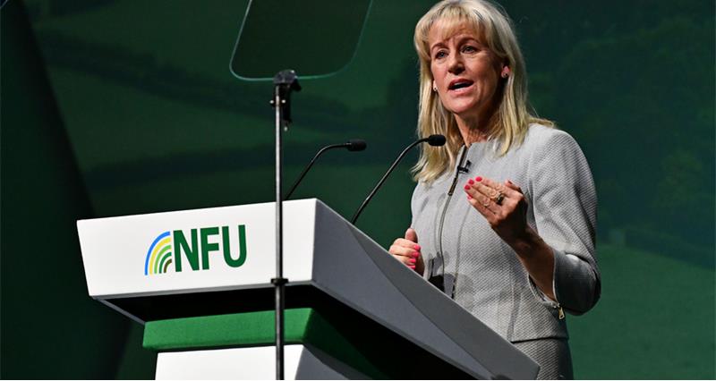 NFU President Minette Batters on stage during her opening speech at NFU Conference 2024