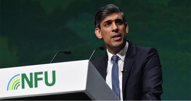Rishi Sunak speaking at NFU Conference