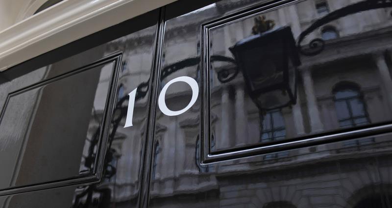 Front door of No. 10 Downing Street