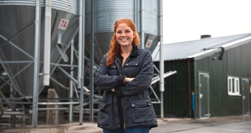 Ali Parker on farm in Herefordshire