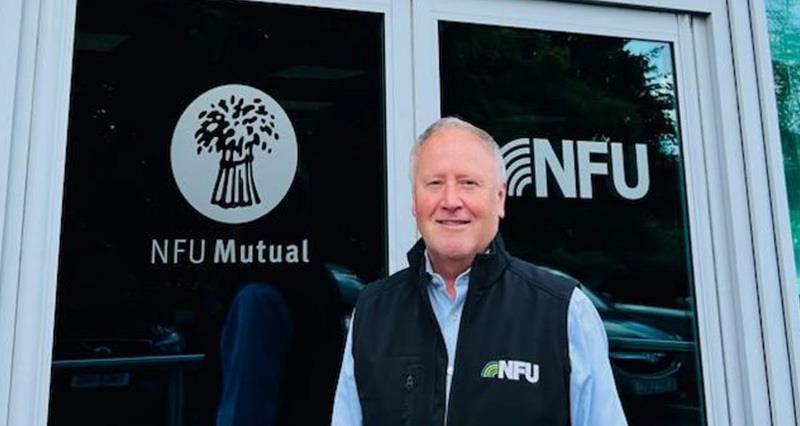 Richard Houldsworth stood outside NFU Mutual's office