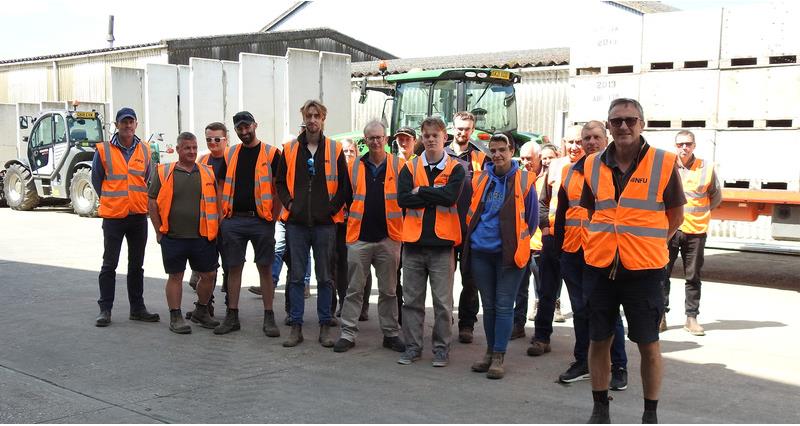 NFU Kent Chair Clive Baxter, front right, with some of the participants in the farm safety event