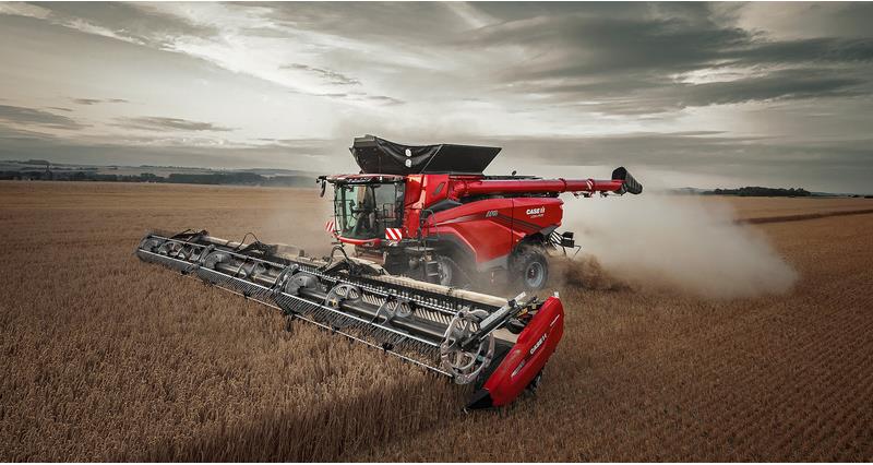 Case IH AF10 combine harvester in a field