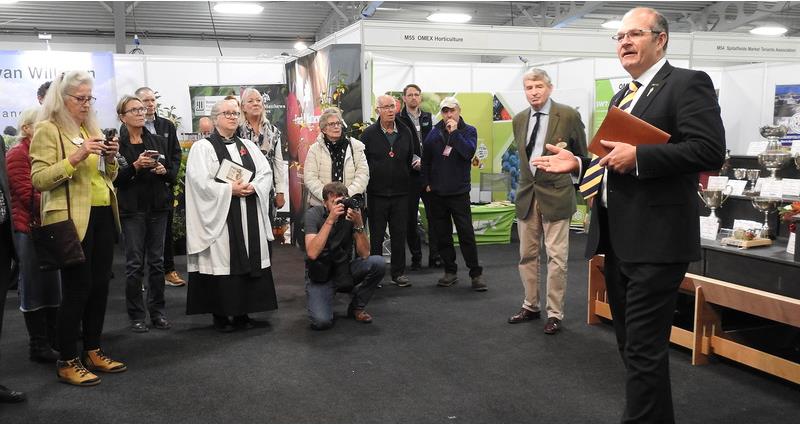 Tom Bradshaw speaking at the National Fruit Show 2024