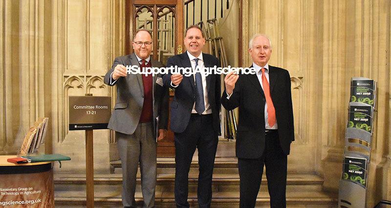 George Freeman MP (Chair of the APPG Science & Technology in Agriculture), Charlie Dewhirst MP (vice chair), Daniel Zeichner