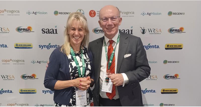 NFU President Minette Batters and WFO President Arnold Puech d’Alissac 