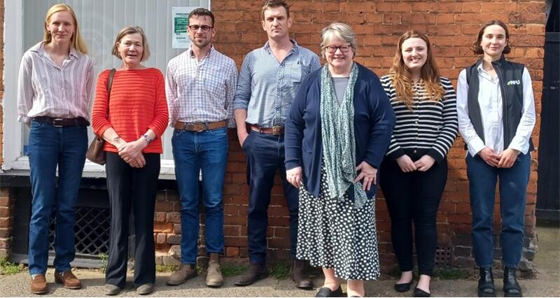 Thérèse Coffey with NFU reps and Suffolk farmers