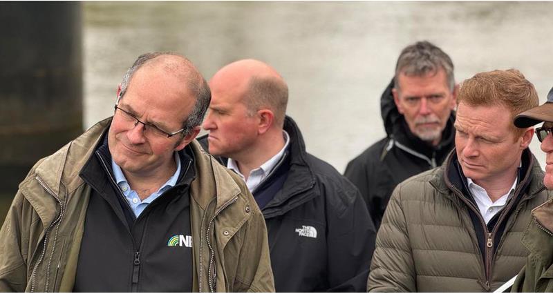 Tom Bradshaw and Robbie Moore on the river bank