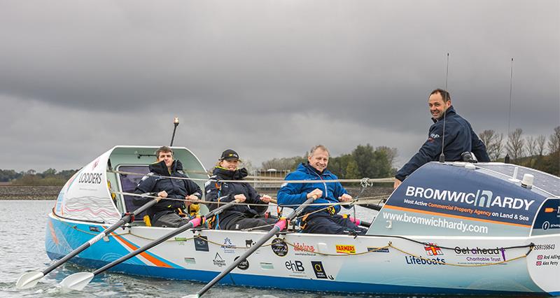 Rod Adlington, Anna Williams Guy Minshull and Alex Perry in a boat