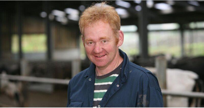An image of NFU member Andrew Mycock on his dairy farm