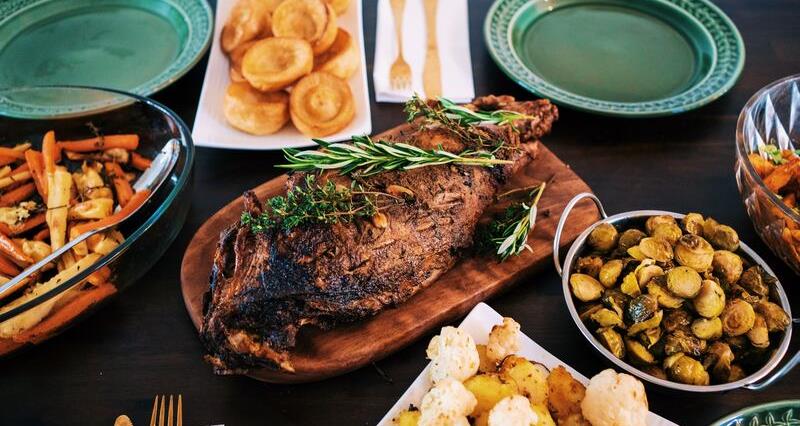 A photo of a roast dinner.