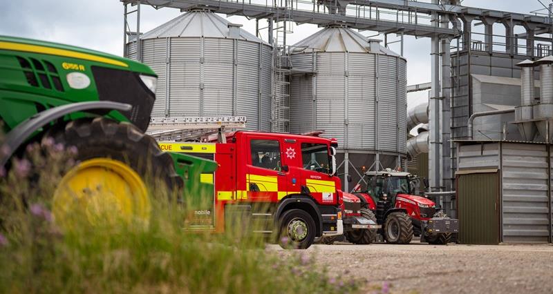 Fire service on a farm