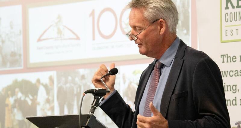 David Exwood speaking at Kent County Show